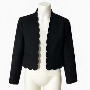 Kasper Black Scallop Edge Blazer – Size 4P Petite Women’s Jacket